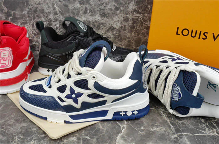 LOUIS VUITTON SKATE SNEAKER MARINE ET BLANC