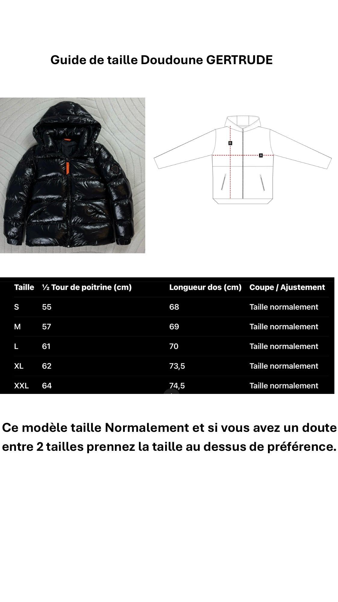 1. Doudoune Gertrude Noir