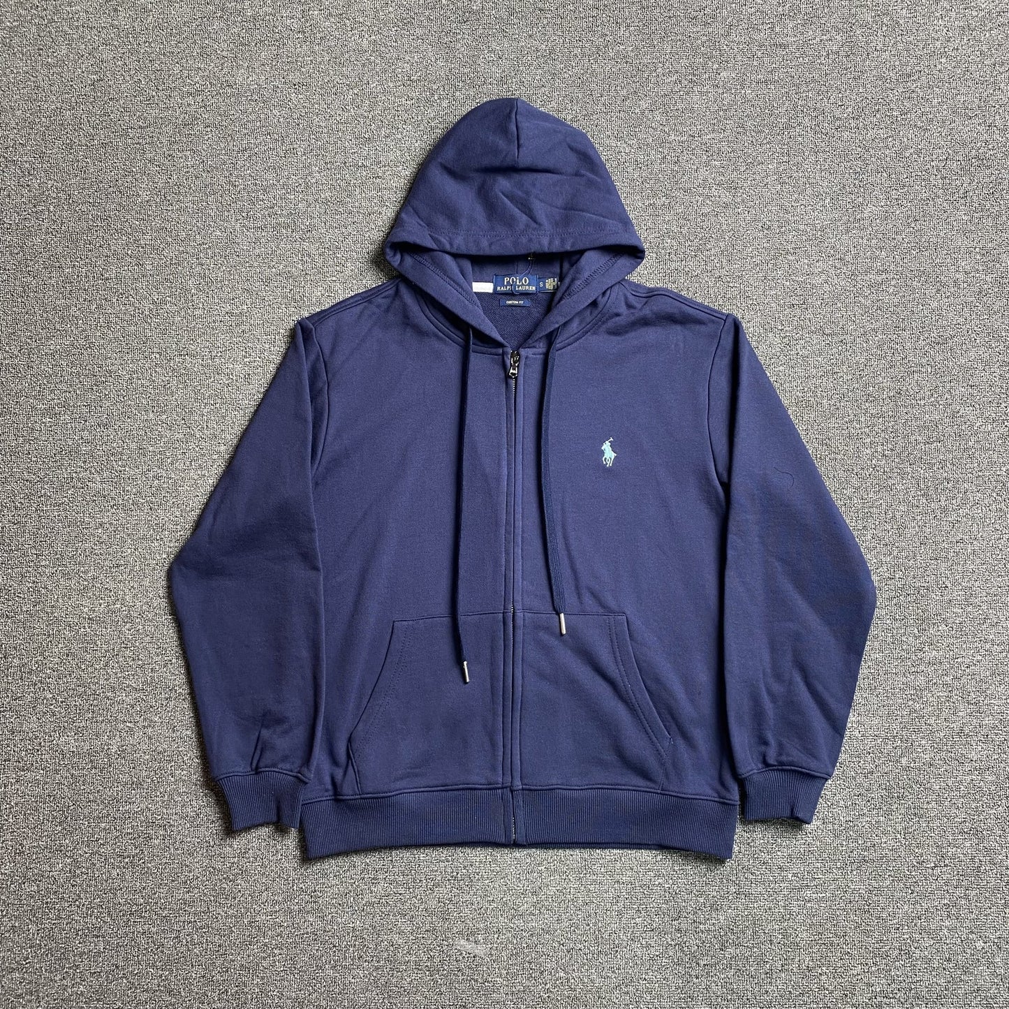 POLO RALPH LAUREN ZIP UP HOODIE NAVY